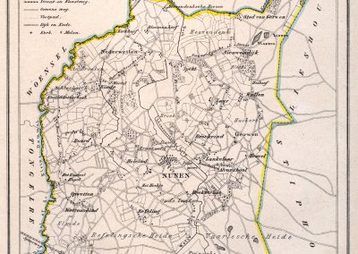 Kaart gemeente Nuenen c.a. 1866